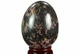 Polished Rhodonite Egg - Madagascar #124120-1